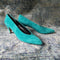 Teal 1980's Suede Pumps